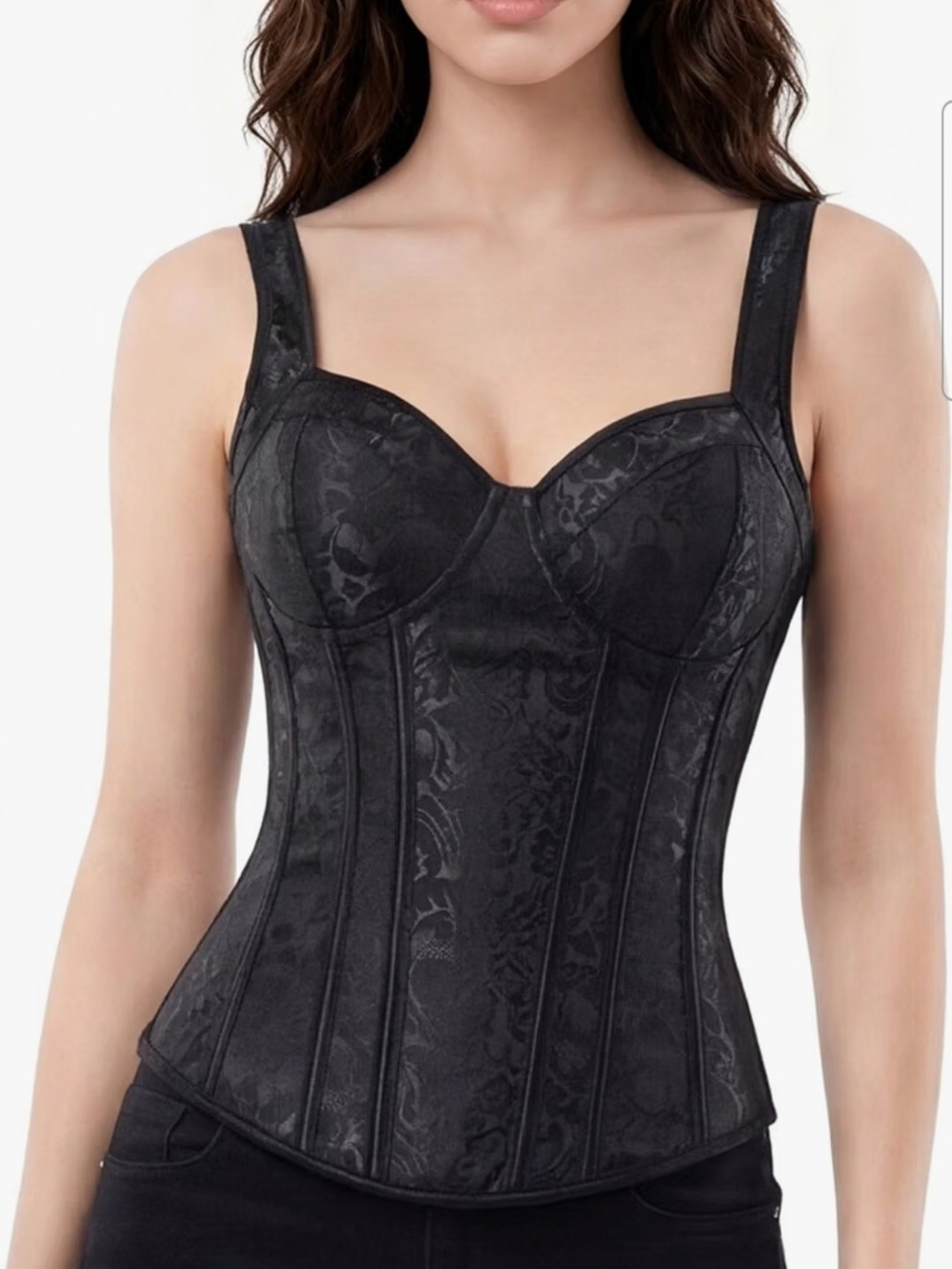 Zhitunemi Overbust Pirate Costume Strap Tank Corset Top.(XS)